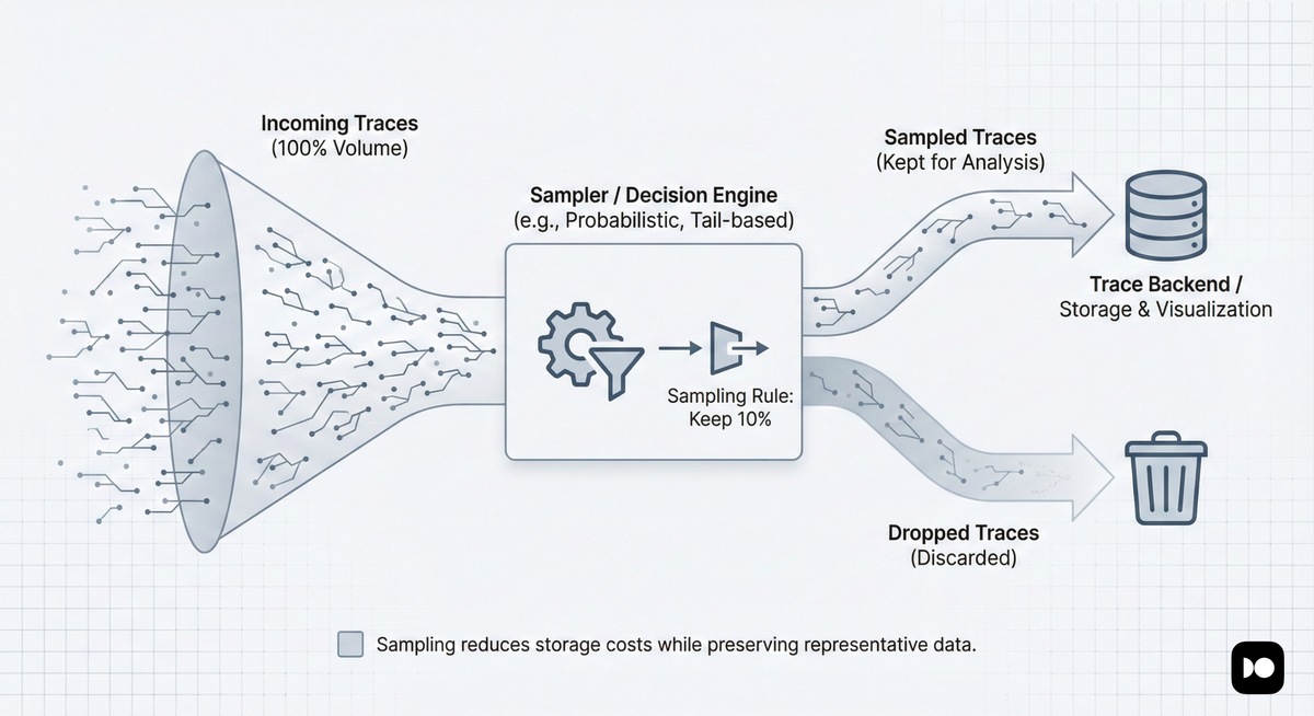 Trace sampling illustration