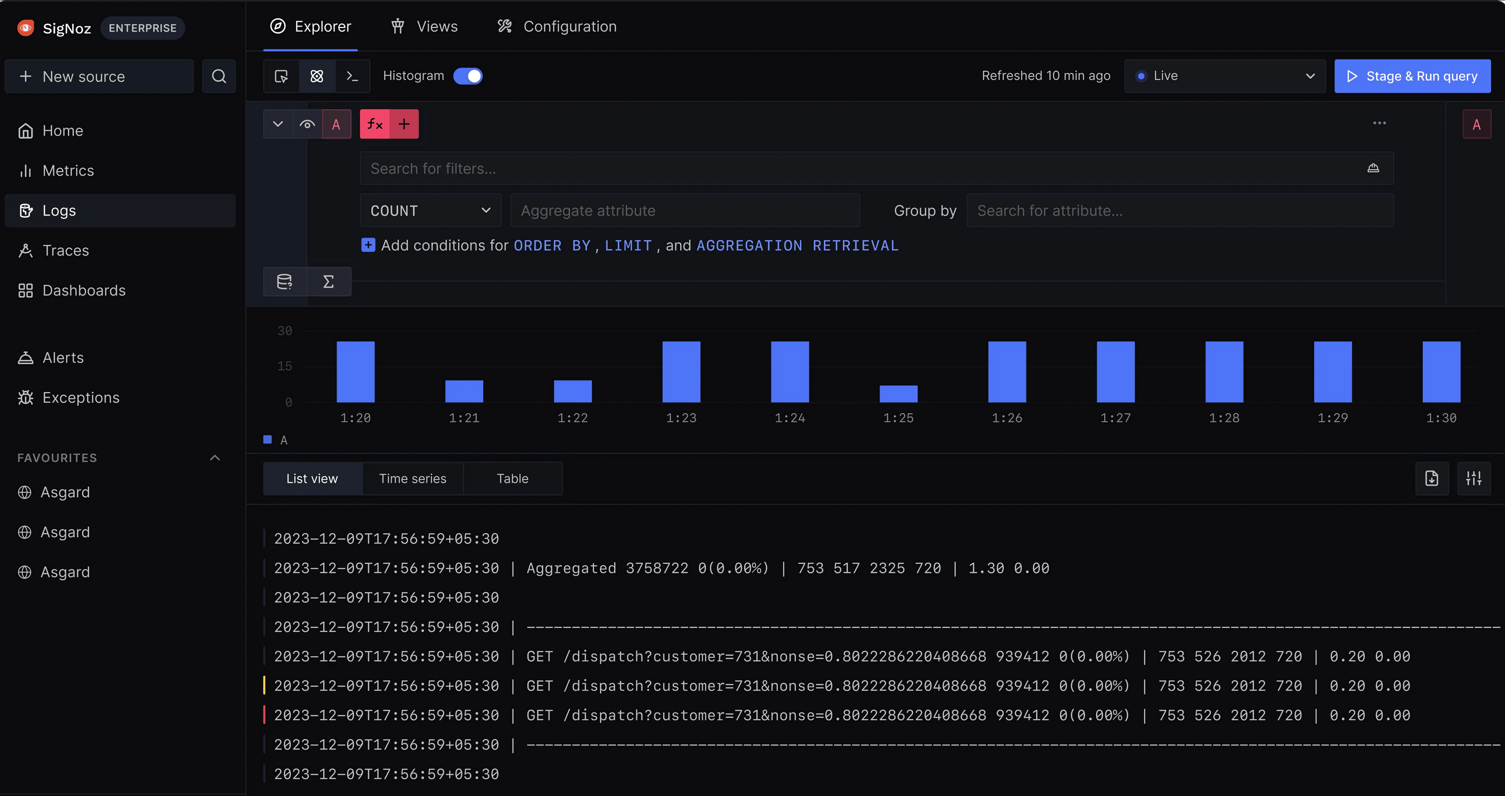 Signoz Log Management
