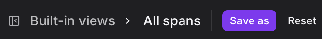 Save view button