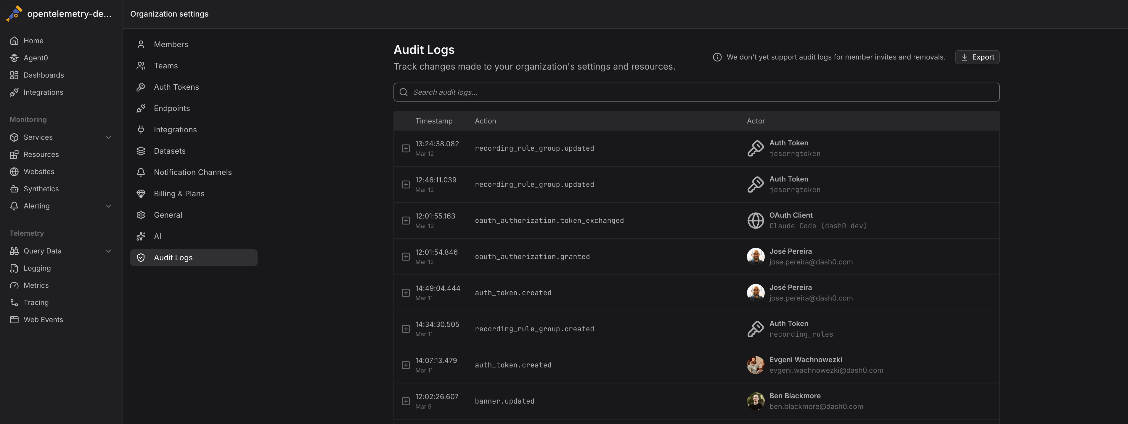 Audit Logs