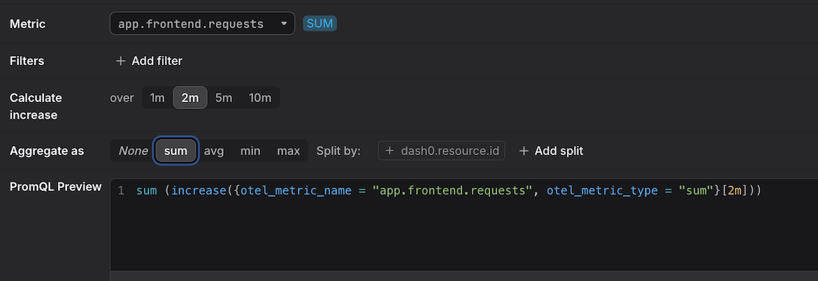 Query Builder for Metrics