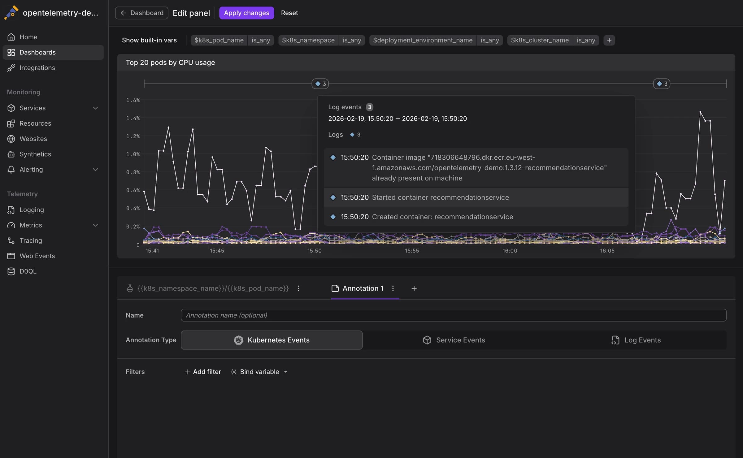 Dashboard Annotation