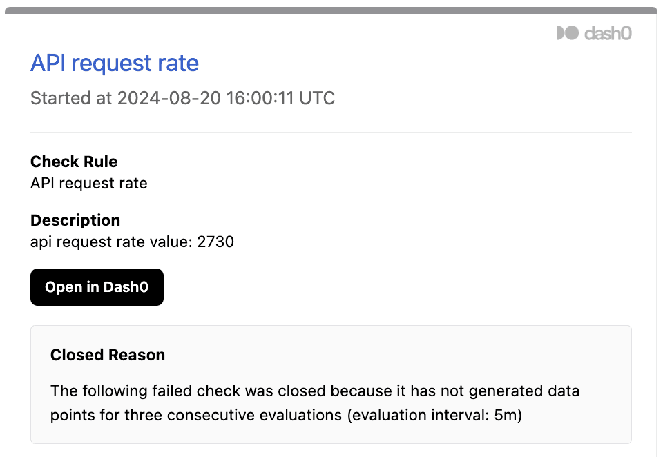 closing reason
