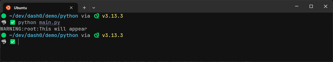 Default log level in Python