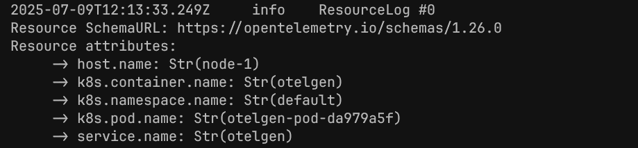 ResourceLog and Resource attributes