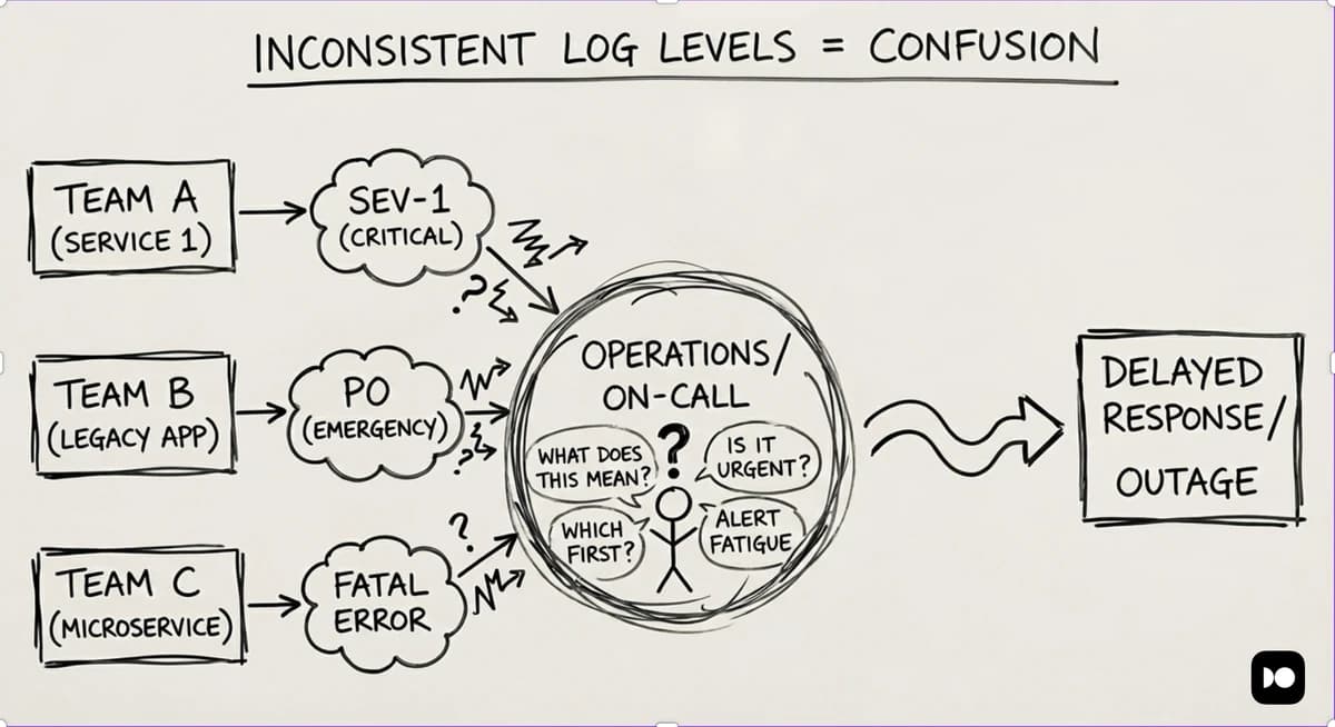 Inconsistent log levels lead to severe confusion