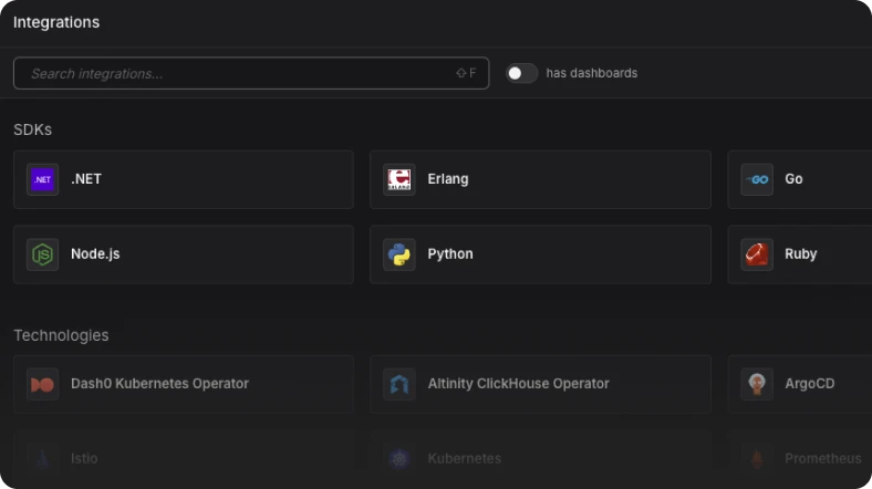 Instant observability for your entire stack