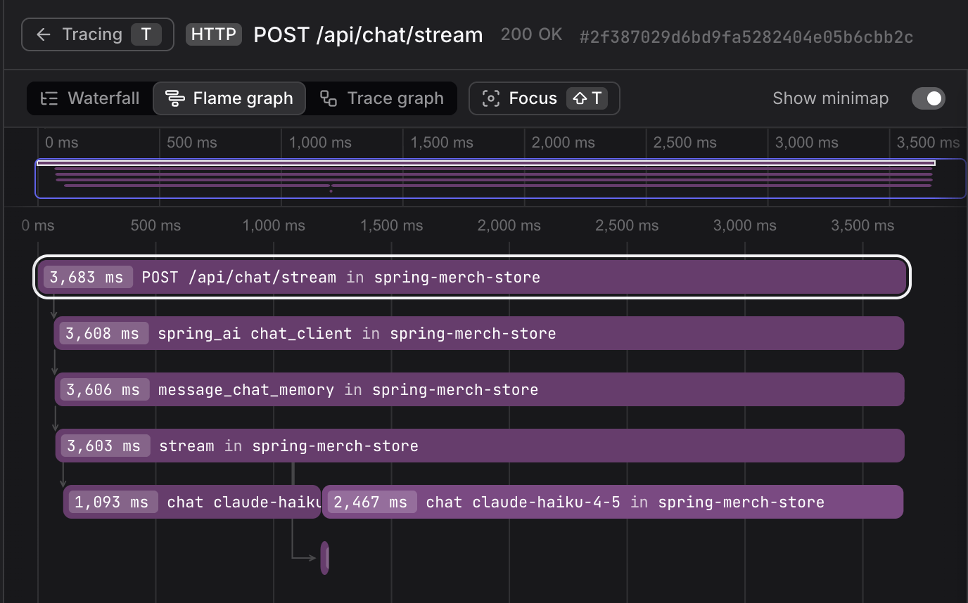 see how fast the tool call was compared with the results being streamed by the LLM