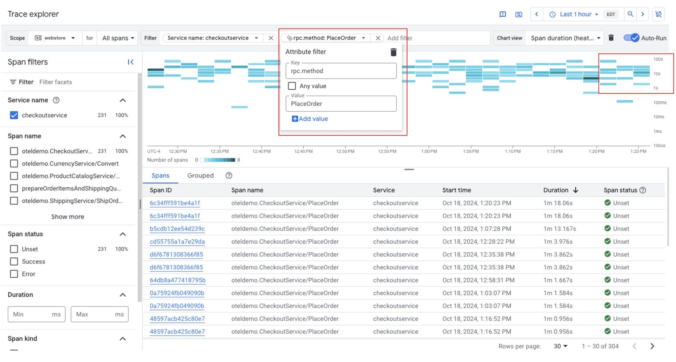 Google cloud tracing