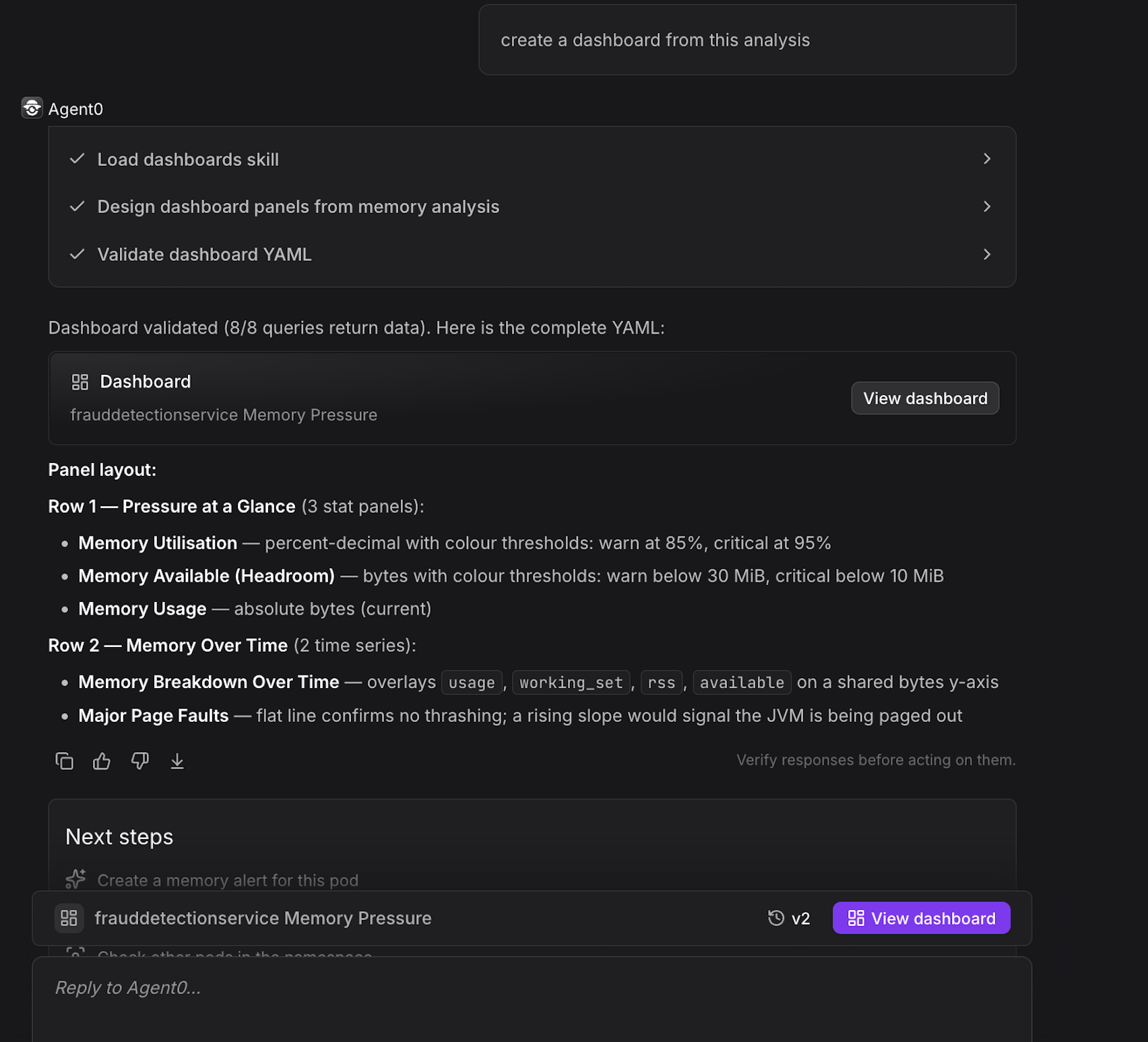 Create Dashboard