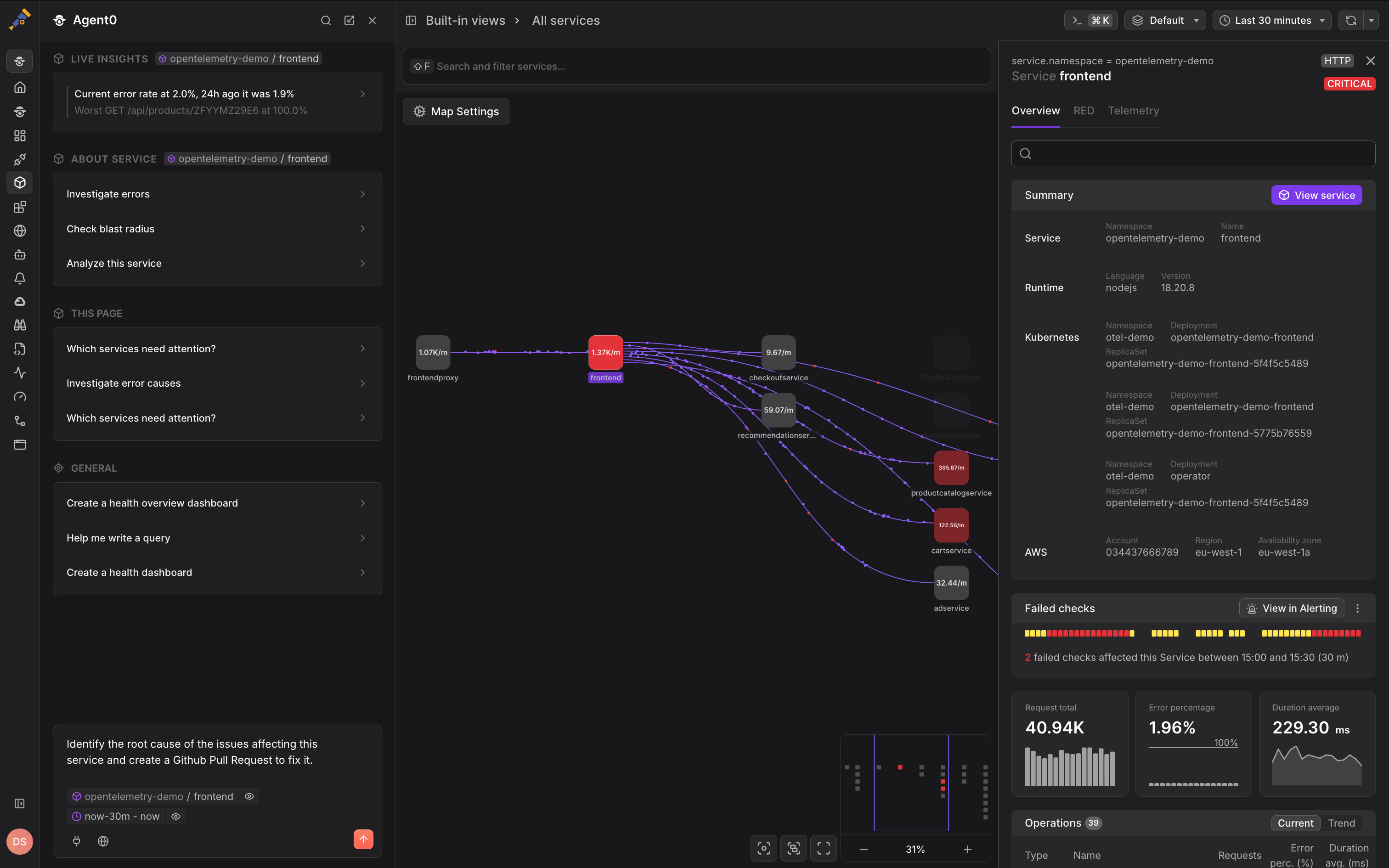 Agent0 in Service Map