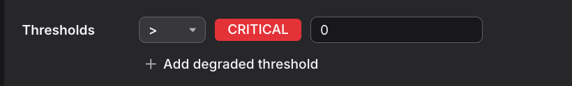 Thresholds configuration section