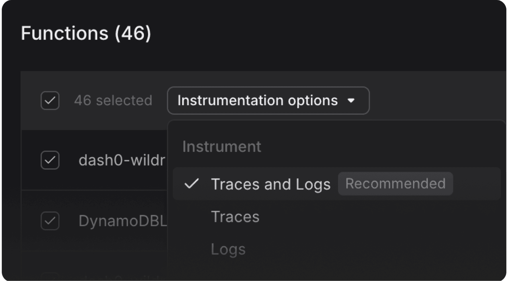 Multi functions instrumentation