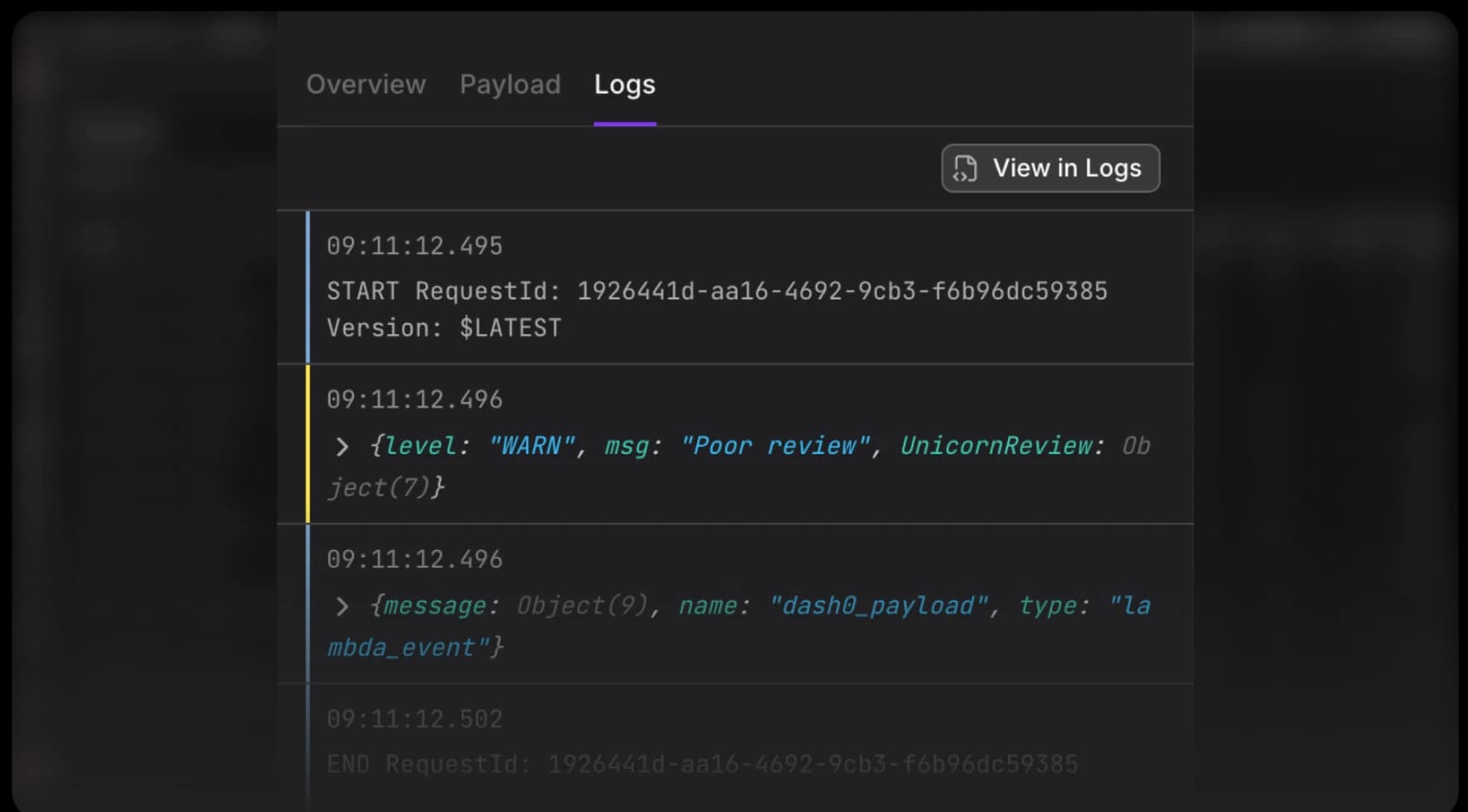 One click from function to root cause