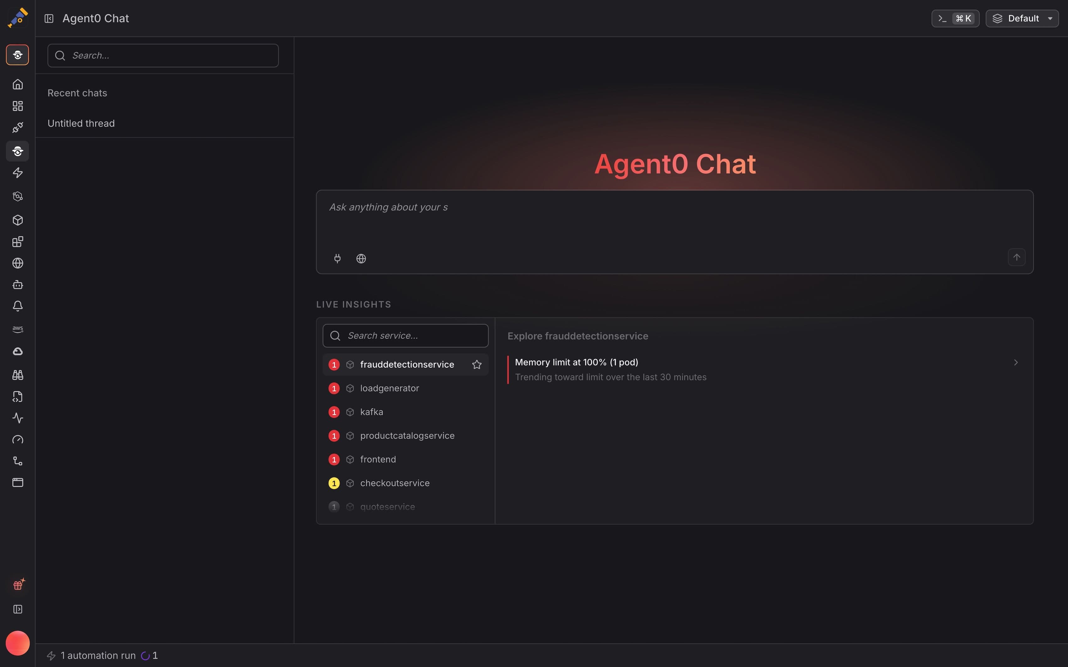 Agent0 product screenshot